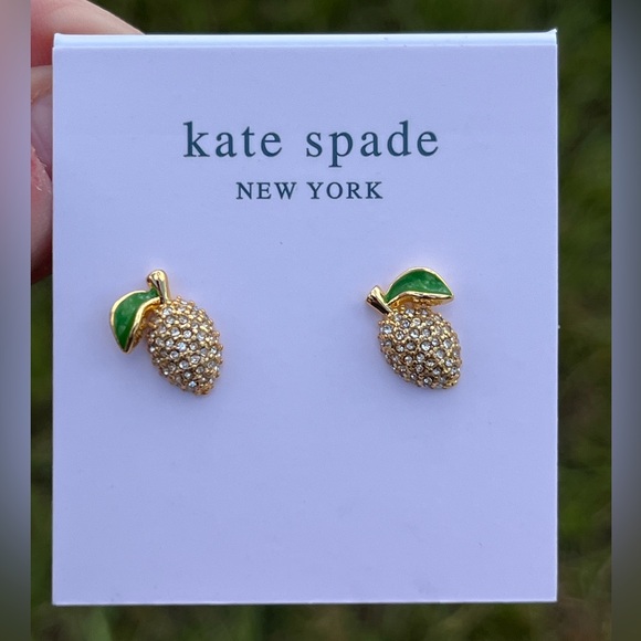 Kate Spade Picnic Perfect Pave Lemon Fruit Salad Stud Earrings - Picture 4 of 5